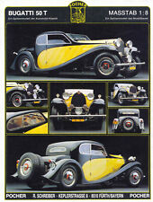 POCHER WERBESEITE.... BUGATTI 50 T in 1:8...  Zeitungsanzeige   #8312m