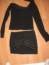 2-Teiler NEU in schwarz Rock und Oberteil von roccobarocco