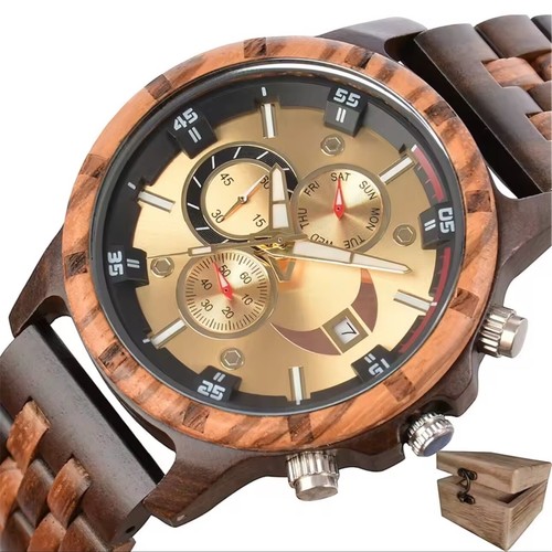 Chronograph männeruhr holzuhr - chronograph,