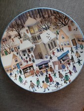 Schirnding Bavaria Sammelteller 1982 Winterlicher Dorfmarkt Weihnachten