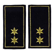 Schulterschlaufen 2 Sterne gold + Paspel