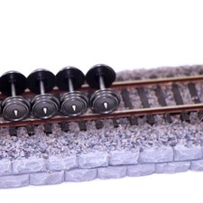 12 Stück DC Gleichstrom Radsatz Nadellager 36'' Metallräder Für Modellbahn H0