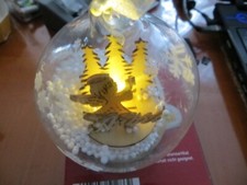 Weinhnacht kugel mit led miniaturschnitzerei 10cm