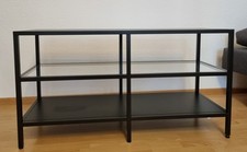 IKEA Vittsjö Fernsehtisch Metall/Glas schwarzbraun, 100x36x54 cm