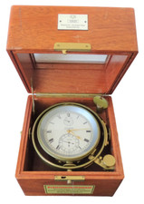 Glashütte GUB Kal.100 Marine Chronometer Q1 Schiffschronometer Holzbox um 1960