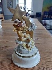 Weihnachtliche Spieluhr "Stille Nacht" Engel mit Jesuskind Made in Italy