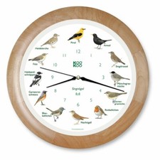KOOKOO Wanduhr Singvögel Funk