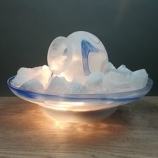 Zimmerbrunnen Glasamphore in Glasschale 25 cm, beleuchtet