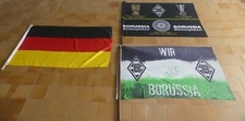 Set 3  SCHWENKFAHNEN Flaggen   2 x  BORUSSIA MÖNCHENGLADBACH 1 x Deutschland