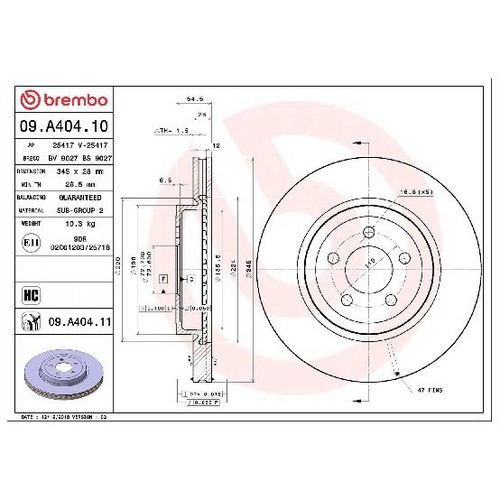 Bremsscheibe 26230460 vorne - 2x,