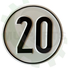 Geschwindigkeitsschild Blech geprägt foliert 20 km/h Schlepper Traktor Trecker