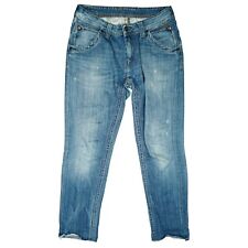 PEPE JEANS Idol  Boyfriend 7/8 Hose Straight destroyed 34 S W27 used look blau