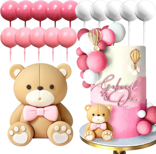Teddybär tortendeko taufe - teddybär,