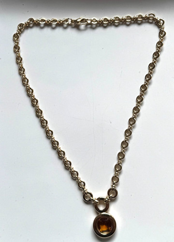 Halskette vintage goldfarbend - halskette,