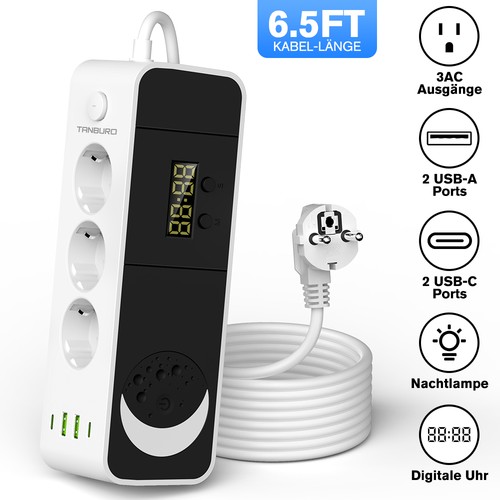 Steckdosenleiste mit 4usb - steckdosenleiste,