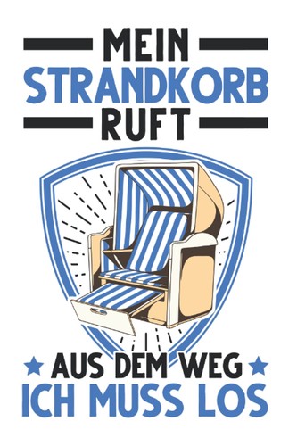 Strandkorb notizbuch nordsee - strandkorb, notizbuch: