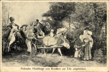 Ak Polnische Flüchtlinge von Kosaken zur Eile angetrieben, Dt.... - 4519998