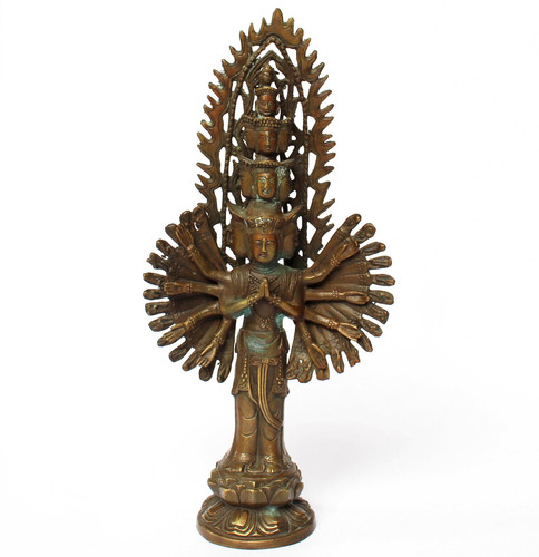 Bronze figur elfköpfiger - figur,