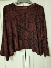 FESTLICHES 3-teiliges SET, Lagenlook, Farbe Traube, ABBAS 44-46, ELEGANT