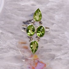 Peridot Ring, 925er Silber