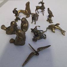 11 Messing Miniaturen Tiere