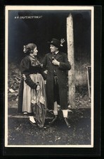 Salzburg, Mann und Frau in Gasteiner Tracht, Ansichtskarte 