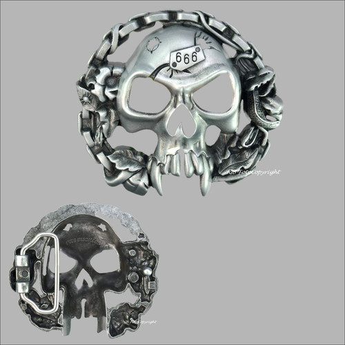 Biker gothic buckle - gothic,