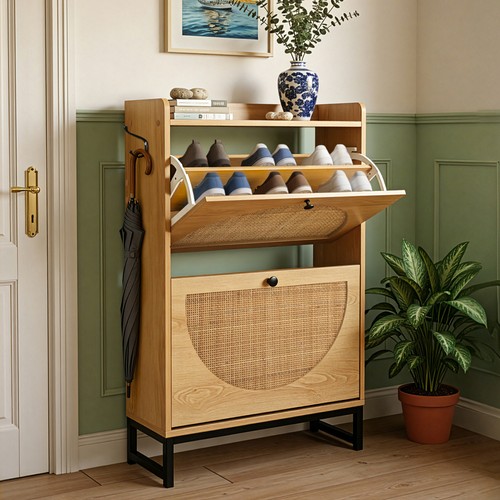 Rattan schuhschrank mit - mit, 2