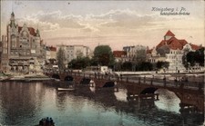 Ak Kaliningrad Königsberg Ostpreußen, Schlossteich Brücke - 4635187