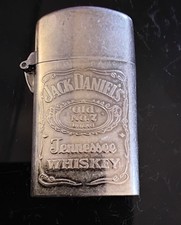 Jack DANIELS JACKY Benzin-Feuerzeug Metall  Unbenutzt  - Topp- Zustand