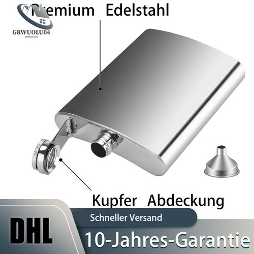 Edelstahl 280ml flachmann - edelstahl,