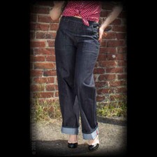Rumble59 Marlene Jeans 009 tiefblau leicht vorgewaschen