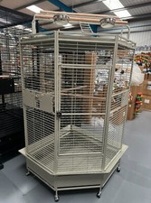 Papageienzubehör Oklahoma Premium Play Top Ecke Papageienkäfig - weiß,