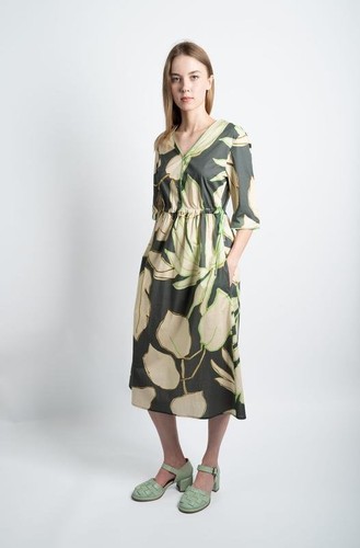 Women cinque dress grey cotton - cinque,