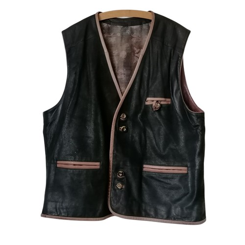 Vintage lederweste trachten - lederweste,