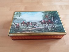 Vintage Eduscho Kaffee Dose Blechdose Kaffeedose mit Pferden & Reitern