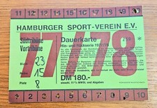 HSV / Hamburger SV Dauerkarte SAISON 77/78 FUßBALL Bundesliga 1977 / 1978 Karte