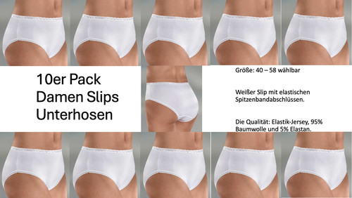 Damen slips 10er - slips, pack