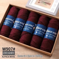 Alpaka Wolle Alpaca 5 x 100g 500g NS 4-5mm Strickgarn weich zum Stricken