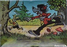 Puzzle Hase und Wolf –