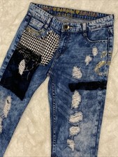 Rattenscharfe geile NEUE Jeans Desigual 27 28 / 36 38 40 BWeite 38cm Risse