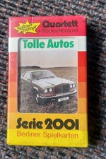 Sehr rar Berliner Spielkarten "Tolle Autos" Quartett+Rückseitenspiel 1982, #825