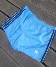 Vintage Adidas Shorts Made In Tunesia D6 L RARE Beckenbauer Hose Hellblau