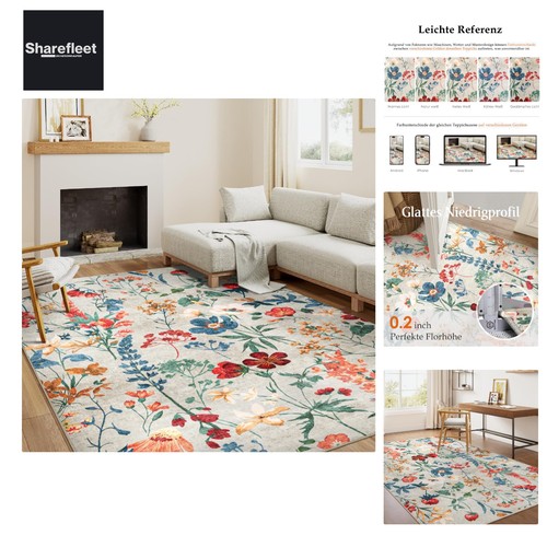 Beige waschbarer teppich - beige,