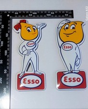 Esso Tröpfchen Max und Linchen Doppelpack Garage Emailschild MAKELLOS Tür Schild
