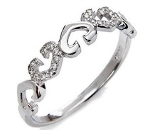 Echter 925/.Sterlingsilber Cocktail Ring Massiv Zirkone Klar Solitär Verlobung