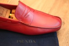 Prada Rot Leder Halbschuhe