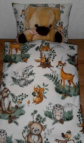 Waldtiere puppenbettwäsche - waldtiere,
