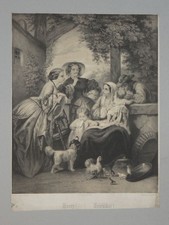Marry - Brüder Zoeller Ton-Lithographie A. Hartleben Wien Heiraten Genre 1850 
