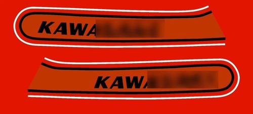 1974 kawasaki tank decal - s3,